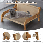 Cat Scratcher Bed Scratch Mat Sofa Shape Elevated Modern Stylish 51 x 46 28 cm Scratching Toys