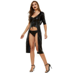 M-XXL Reapera pikk keep keep patentnahast Cosplay Lihav&otilde;tte n&otilde;ia kost&uuml;&uuml;m, Halloweeni kost&uuml;&uuml;m average code black