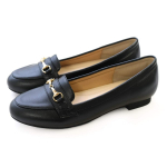 Amiami CX2405B Loaferid bitsidega, m&auml;luvahust polsterdus, lihtsad, p&otilde;hilised pidulikud kingad (Suurus 23.5, Sile must)