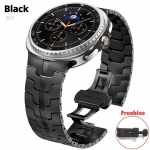 Titaanist rihm ilma vahedeta Samsung Galaxy Watch 8 Classic 46mm jaoks, luksuslik metallist k&auml;ev&otilde;ru Galaxy Watch 8 44mm 40mm jaoks Galaxy Watch 8 44mm must