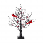 LED Valgustav Punane Lind Laua J&otilde;ulupuu Piduliku Atmosf&auml;&auml;ri Kaunistus Ornament Siseruumides Kevadfestival J&otilde;ulupuu Valgus One Size must