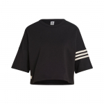 Adidas Originals Adicolor Neuclassics T-s&auml;rk Trefoil ja kolme triibuga prindiga Naiste topid Must IB7310 M