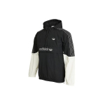 Adidas Originals Kolmlehe Logo Vabaaja Spordituulejope Kapuutsiga Jakk Meeste Jakid Must GN2429 XS