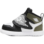 Air Jordan Sky Jordan 1 TD Black Toe Medium Olive Beebijalan&otilde;ud Valge BQ7196-092 23.5