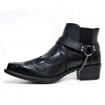 Meeste Mood Pahkluu Kauboi Biker Saapad L&auml;&auml;nesaapad 46 must