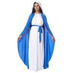 Halloweeni Preester Preestri Kost&uuml;&uuml;m, Maskeraad Maarja, Misjon&auml;r Jeesus Meessoost Misjon&auml;r Preester Kost&uuml;&uuml;m one size blue