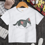 Armas kassiga tr&uuml;kitud laste T-s&auml;rk T&uuml;drukutele Poiste Multifilmi T-s&auml;rk Suvine vabaaja l&uuml;hikeste varrukatega T-s&auml;rk Mugavad naljakad lasteriided 4XL