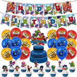 32 tk Brawl Stars multika &otilde;hupall sisaldab koogitoppereid, &otilde;hupalle ja bannerit