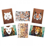 Kit tableaux stickers au num&eacute;ro A4 animaux sauvages 2 pi&egrave;ces