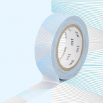Masking Tape MT oblique argent - line silver h&otilde;be