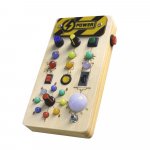 Montessori M&auml;nguasjad Puidust Tegevustahvel L&uuml;litite M&auml;nguasjad Nupuga LED-valgustid Sensoorsed Reisim&auml;nguasjad V&auml;ikelapse Eelkooliealise &Otilde;ppetegevuse jaoks