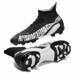 Unisex jalgpallijalatsid Meeste sokid, pikad k&uuml;&uuml;ned Professionaalsed k&otilde;rge &uuml;laosaga treeningjalatsid Laste jalgpallisaapad 48 must