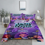 K-Pop D-Deemonik&uuml;tid 3D Digitaalne Lamevoodipesukomplekt Tr&uuml;kitud Magamistoa Voodilina Padjap&uuml;&uuml;r Voodipesukomplekt Kodu Kaunistamiseks 110X230cm(2Pcs)