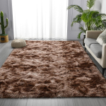 Lochas Super Pehmed Pl&uuml;&uuml;sist Tie Dye Sametvaibad Kodu Dekooriks Suur Suurus kohev Vaip Kohev Vaip Elutuppa Magamistuppa Lasteaeda 245x305cm kohv