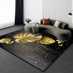 3D-n&auml;gemusega lille-taimevaip elutuppa must-kuldne disain diivanile suure ala vaibad 200x300 luksuslik magamistuba libisemiskindel p&otilde;randamatt 60*90cm gray