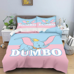 Dumbo Mugavus Magamistuba Prinditud Multikakattega Tekikate Voodipesukomplekt Padjap&uuml;&uuml;riga Sobib Lastele Ja T&auml;iskasvanutele 90X200CM