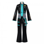 Anime Mikuo meessoost versioon Cosplay kost&uuml;&uuml;m Roheline v&auml;rv Iga suurus Eritellimusel valmistatud T&auml;iskomplekt T&auml;iuslik eritellimus Mustad jakid Aksessuaarid S 40-45kg punane