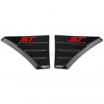 Paar auto k&uuml;ljetiiva spoilerit v&auml;ljavooluava Ford Focus MK2 MK3 RS Racing kapotile &otilde;huvoolu liistu tiivakujuliste embleemidega ST punane