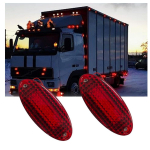 2 tk Punased LED-katuse&auml;&auml;revalgustid 24V Veekindlad Freightliner Cascadia Veoautole Haagisele Universaalne sobivus punane
