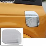 For Ford Bronco 21+ Chrome ABS Fuel Filler Gas Tank Cap Cover Trim n Flag
