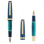 Jinhao 82 MINI Piiratud v&auml;ljaande t&auml;itesulepea Kohandatud Sakura Peacock Blue Akr&uuml;&uuml;l EF/F/M/K&otilde;verdatud teravik Kuldne viimistlus ja konverter Kirjutussulepea EF(0.38mm)