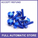 8pcs M6 x 15 Aluminum Alloy Motorcycle Hex Socket Head Bolts Screws Universal