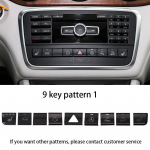 For Mercedes Benz A W176 B Class W246 GLA W242 X156 CLA C117 X117, Car Center Console Air Conditioner Function button Trim Cover 9 keys