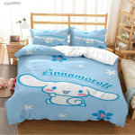 Cinnamoroll Joonisfilm Armas K&otilde;ik hooajad Tekikate Tekk Voodipesu Komplektid Pehme Tekikate ja Padjap&uuml;&uuml;rid &Uuml;he-/Kahe-/Queen-/King-suuruses EU Twin 135x200cm