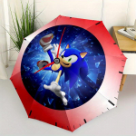 Sonic the Hedgehog Vihmavari Armas vihmavari armsa disainiga, Kaasaskantav 3-kordne kompaktne vihmavari meestele ja naistele, S368