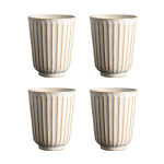 4 tk Keraamiline teetasside komplekt Jaapani teetassid Retro keraamika Hiina teetasside komplekt V&auml;ikesed portselanist tassid tee, kohvi, vee joomiseks beige