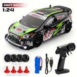 RC trikiauto 1:24. skaala miniatuurne drift RC-auto 2,4 GHz puldiga, kiirus &uuml;le 20 km/h RC-autod driftiauto driftirehvide, takistuste ja tuledega 8605 roheline
