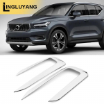 For Volvo XC40 front fog light decorative frame exterior decorative bright strip decorative accessories car stickers 2PCS