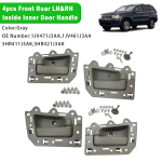 4 tk Esiosa Tagaosa Vasak&Parem Sisemine Uksek&auml;epide Hall Jeep Grand Cherokee 2005-2011 jaoks gray