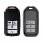 Car Smart Key Fob Cover Case Chain Fit for Honda Accord Civic CRV HR-V Odyssey Pilot ight  Black