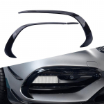beler Black 1 Pair Front Bumper Splitter Spoiler Canards Fit For Benz A Class W176 A180 A200 A220 A250 AMG A45 2016 2017 2018