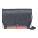 [Uus V&auml;ljaanne V&ouml;&ouml;ga WOC] Burberry Vintage Klassikaline Ruuduline Puuvilla-Nahksegu &Otilde;lakott Tavaline Naiste Stiil Must Gift Box Set (Basic Set + Original Box) must