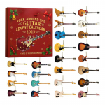 2025 Rock Around The Guitar advendikalender, 24 p&auml;eva j&otilde;ulude loenduskalender, 24 minikitarrikaunistusega M mitmev&auml;rviline