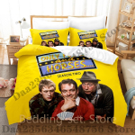 Only Fools And Horses Voodipesukomplekt &Uuml;heinimese Twin T&auml;is Queen King Suurusega Voodikomplekt T&auml;iskasvanute Magamistoa Tekikoti Komplektid Anime Voodilina Komplekt AU Single(140*210cm)3pcs yellow