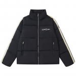 Unisex Palm Angel Triibuline V&auml;rviplokk T&auml;hetr&uuml;kiga Seisukrae Puuvillane Jakk Extra Large must