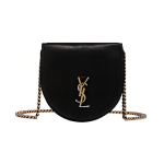 Saint Laurent Ysl Le K Baby Kuldne Logo Sile Nahk Hobuseraua Kujuline M&uuml;ndikott Kett-&Otilde;lakott Naiste kotid Must 657818BWR0W-1000 Basic Set (Bag+Dust Bag)