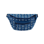 MCM Fursten Visetos Matt Must Metallist Riistvara Teksas Jacquard Nappa Nahast &Auml;&auml;ris &Otilde;la Crossbody Kott Naiste kotid Sinine MMZDSFI01LE001 Basic Set (Bag+Dust Bag)