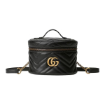 Gucci GG Marmont seeria kuldne logo tepitud nahast meigikott kott seljakott minikotid naistele must 598594-DTDCT-1000 Basic Set (Bag+Dust Bag)