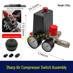 Sharp 4-suunaline &otilde;hukompressori l&uuml;liti komplekt manomeetri ja summutiga 07604