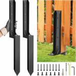 2 tk Aiav&auml;rava posti paranduskomplekt, Tugevad aiaposti ankrud, Maasse l&ouml;&ouml;davad vaiad kallakus, katki l&auml;inud puidust tugede parandamiseks Pack of 2