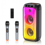 Traadita mikrofon ja k&otilde;lar Bluetooth Kodune karaoke Suur laetav Sisaldab kahte UHF traadita helis&uuml;steemi 40W Kaasaskantav Disko Kaasaskantav Bluetooth T&auml;iustatud