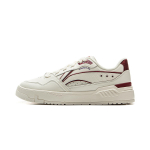 Li Ning Common 80s Slip Resistant Abrasion Resistant Low top Skateboard Shoes Women's White Red AGCV024-1 36