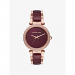 Michael Kors Parker Roosa Kuldse Tooni ja Atsetaadist K&auml;ekell MK6412 roosa kuldne v&auml;rv