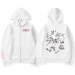 Stray Kids Kpop Maxident Prindiga Lukuga Kapuutsiga Dressipluus Korea Stiil Y2 L valge