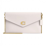 Coach Essential 27 Logo Kett-&Otilde;larihm Nahast Crossbody Sidurikott Suur Naiste K&auml;ekotid Messing Valge CR633-B4HA Basic Set (Bag+Dust Bag)