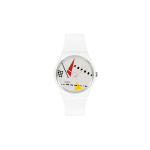 SWATCH Unisex 34mm Valge k&auml;ekell SO31W106 SO31W106 SO31W106 white